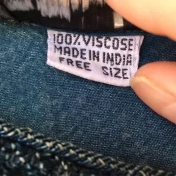 BATIK EMBROIDERED BLUE-on-BLUE TANK MAXI DRESS - Picture 7 of 11